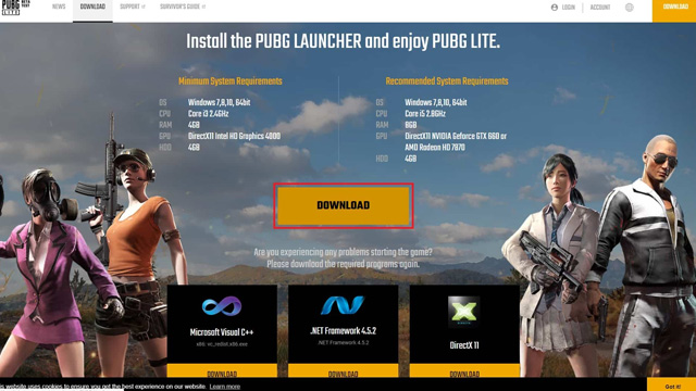 download pubg cho pc