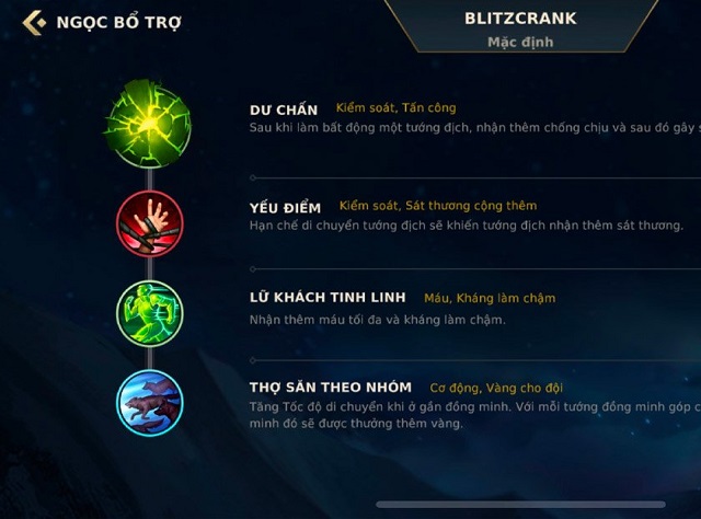 Chọn bảng ngọc chuẩn cho Blitzcrank trong Tốc Chiến