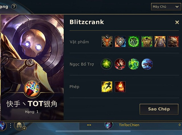 Trang bị lên đồ đầy đủ cho Blitzcrank trong Tốc Chiến