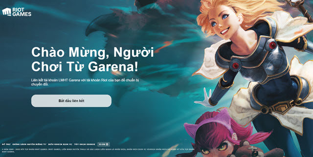 Cách liên kết tài khoản LMHT từ Garena sang Riot Game