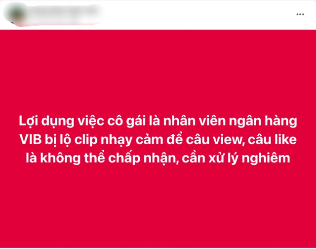 xử lý nghiêm vụ clip nữ nhân viên vib