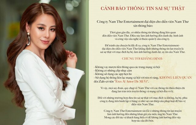 Thông báo thông tin sai sự thật từ phía quản lý của công ty Nam Thư